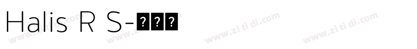 Halis R S字体转换